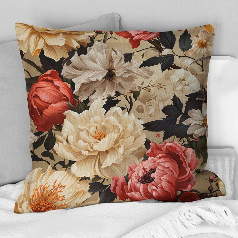 Coussin décoratif en polyester Renaissance Garden, H 16 po x l 16 po