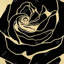 Silhouette d'une rose - imprimé floral beige mat