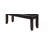 Black Synthetic Leather & Espresso Finish Bench