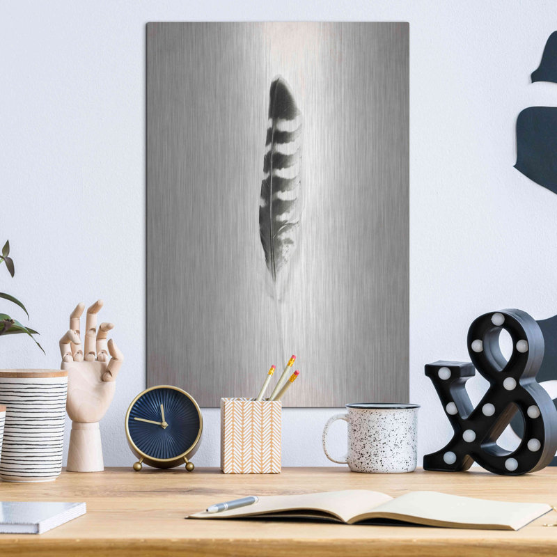 «Feather IV B&W» par Debra Van Swearingen, H 16 po x l 12 po