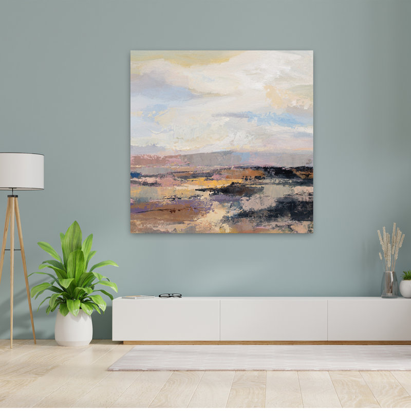 Route au crépuscule Ii, art contemporain, H 48 po x l 48 po