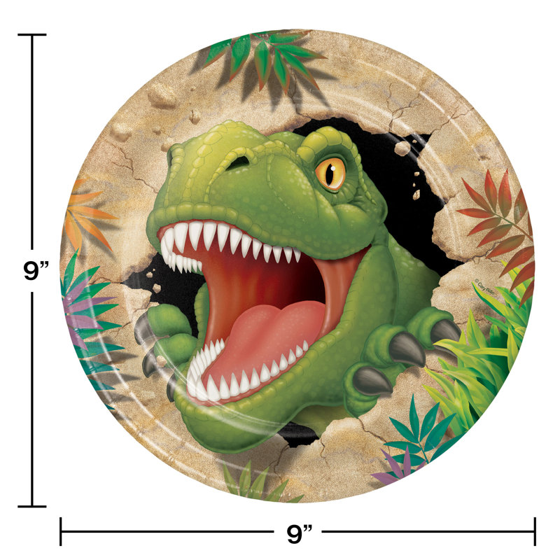 Dinosaur Themed Birthday Party Supplies Kit for 8 Guests