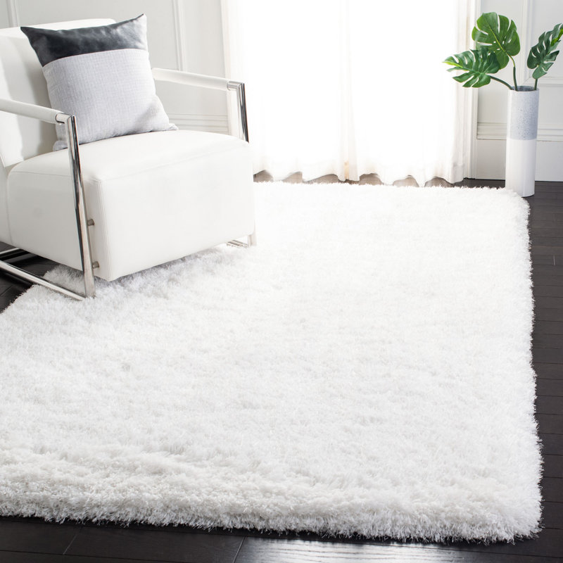 Aberforth Ocean Shag Hand Tufted Performance Solid Color Rug, Rectangle 5' x 8'