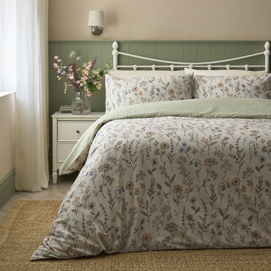 D & D Meadow Floral Duvet Cover Set Multi
