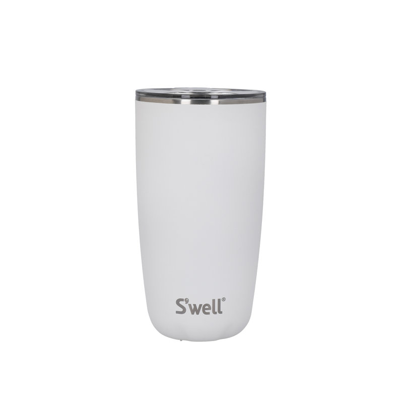 S'well 530ml Vacuum Insulated Stainless Steel Travel Tumbler, White