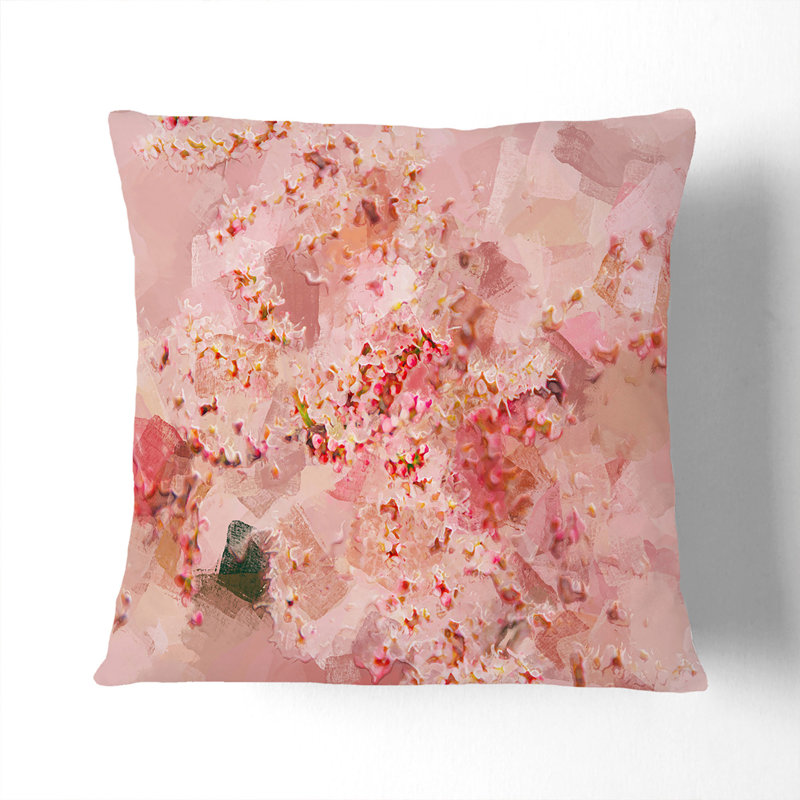 Abstract Square Throw Cushion, 55cm H x 55cm W x 20cm D, White