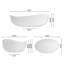 71" x 43" Freestanding Tub Solid Surface Stone Resin Soaking Bathtub