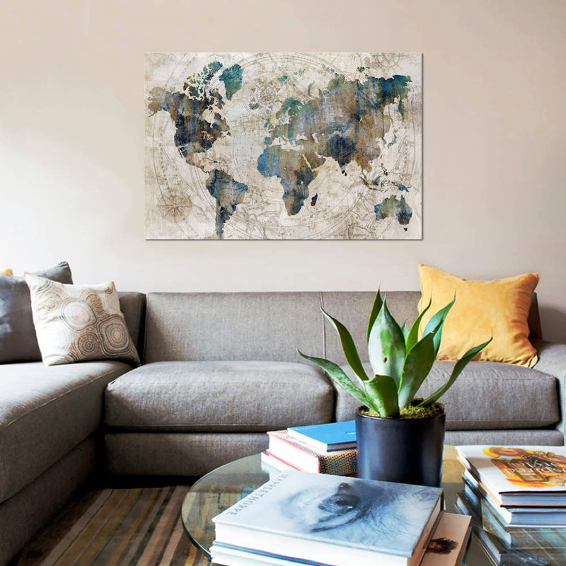 Celestial Map by Isabelle Z - No Frame Giclee Art Print on Canvas, No Frame, 66.04 cm H x 45.72 cm W x 3.175 cm D