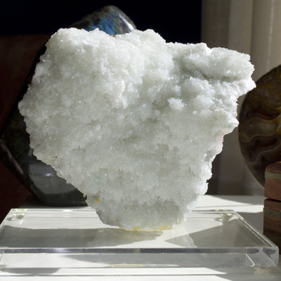 Miniature Apophyllite, Stilbite and Heulandite. Acrylic Mounted.