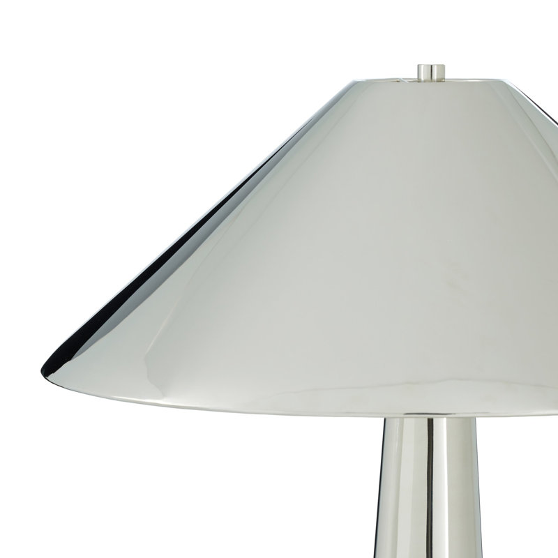 Romani Floor Lamp, Nickel, Nickel, Steel