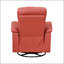 Fauteuil inclinable et pivotant en cuir rouge avec coussins moelleux pour un confort et une élégance ultimes dans les salons-124698687