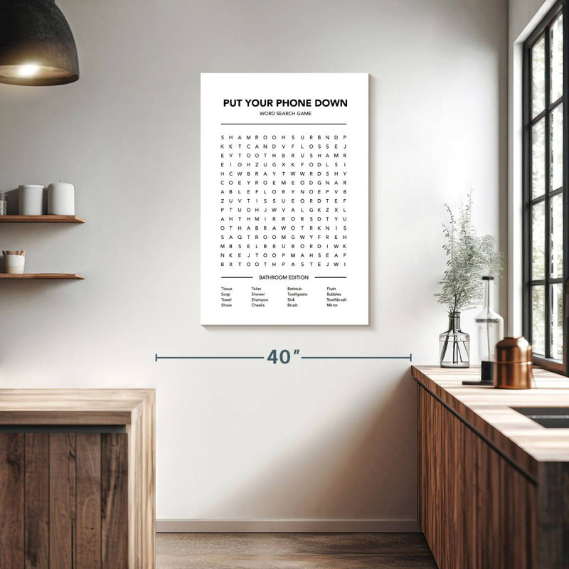 Bathroom Word Search Game