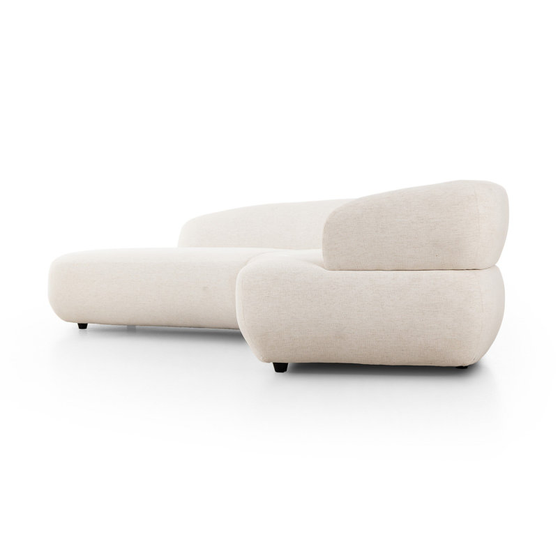 Belen 2Pc Sectional W/ LAFC-Thames Coal, Nomad Snow Polyester Blend, Right Hand Facing