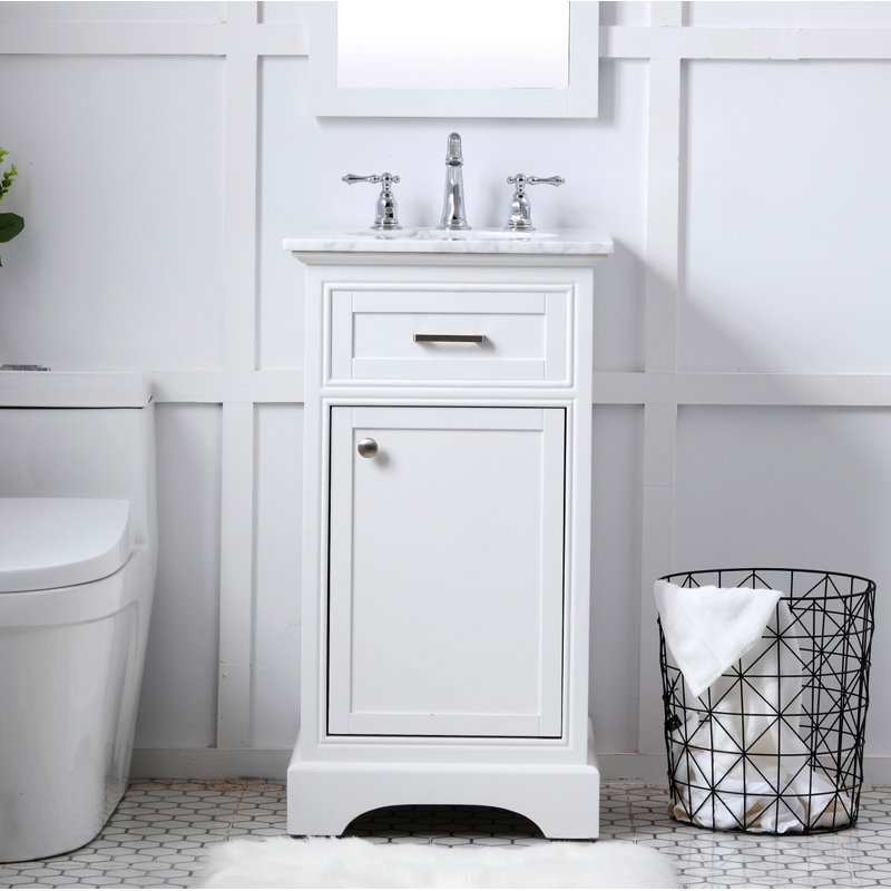 Meuble-lavabo simple 19 po Hermes, Blanc