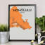 Honolulu City Map - No Frame Print-245909841