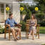 Chaises de patio en HDPE pour l'extérieur, empilables et résistantes aux intempéries avec dossier ergonomique-668992900