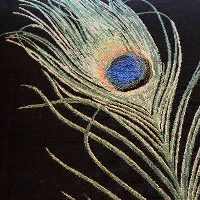 Coussin en plumes peacock Harrell