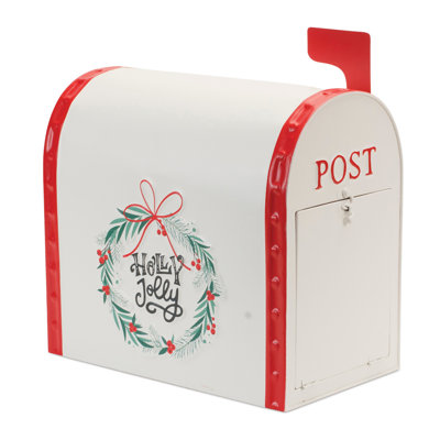 Boîte aux lettres en métal Holly Jolly
