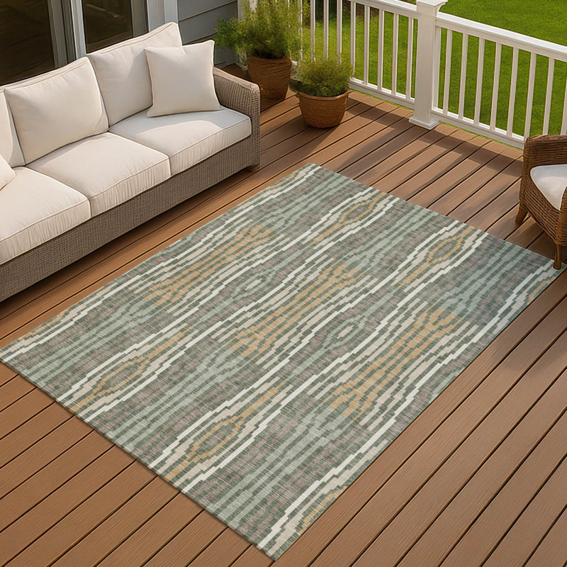 Machine Washable Indoor/Outdoor Chantille ACN2666 Modern Rug, Basil, 8' x 10'