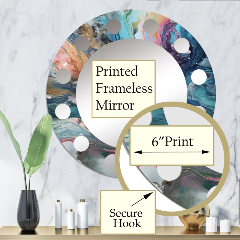 Miroir mural Zhandos, 32 po x 32 po