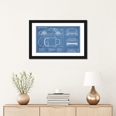 Porsche 911 GT3 RS (991) Blueprint-impression de dessin