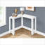 Table basse en stratifié blanc peu encombrante - Design d'angle contemporain pour le salon et les petits espaces-672139392