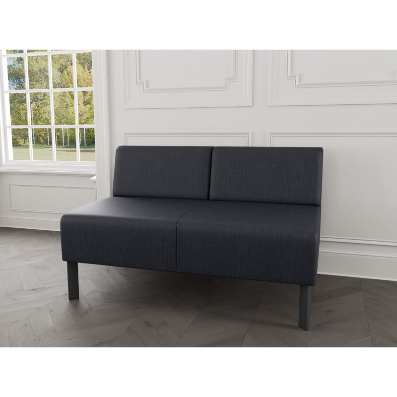 Causeuse sans accoudoirs Luxe Lounge, Plot Line chaudron, Acier gris anthracite