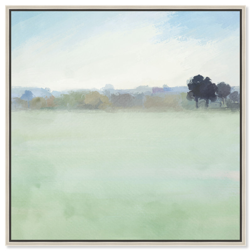 Abstract Horizons Print by Oliver Gal, 13" H x 13" W, Silver Floater Frame