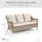 Quirama All-Weather Rattan Outdoor Courtyard High Backrest Sofa With Cushions-1095493002