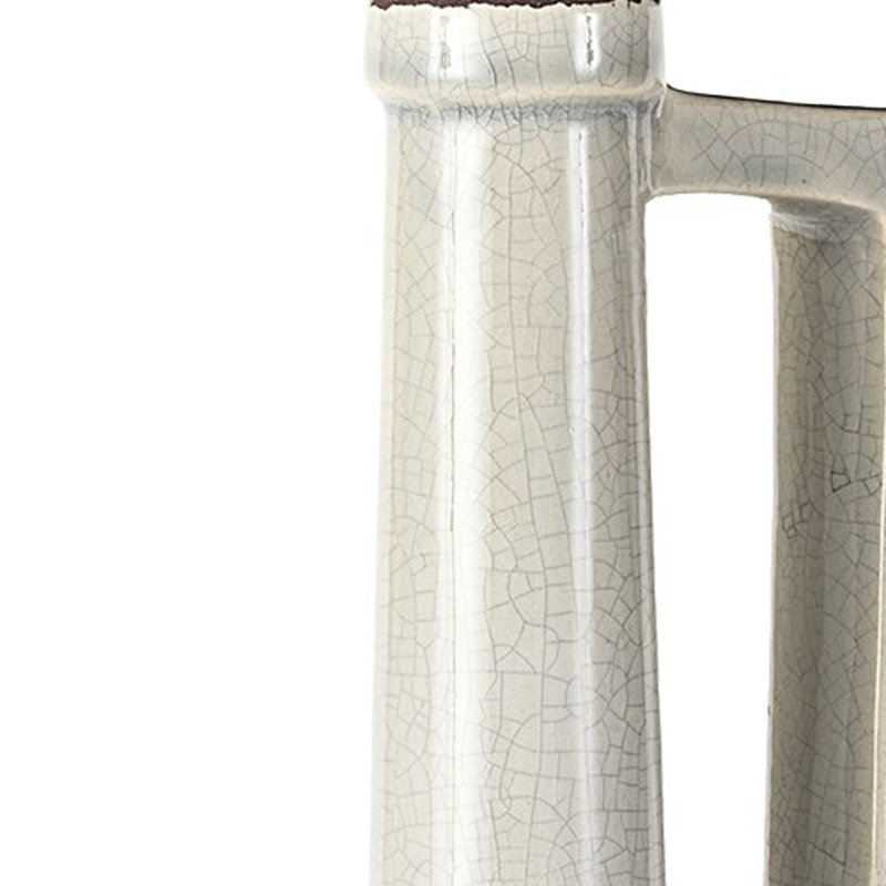 Grand vase en céramique Daral, H 15,75 po x l 6,3 po x P 6,3 po