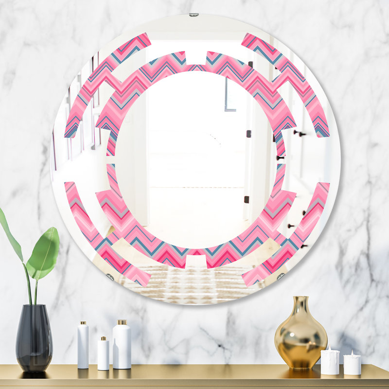 Miroir mural moderne sans cadre abstract géométrique iii space, 31,5 po x 31,5 po