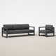 Smith Patio Sofa and Lounge Chair with Sunbrella® Cushions
