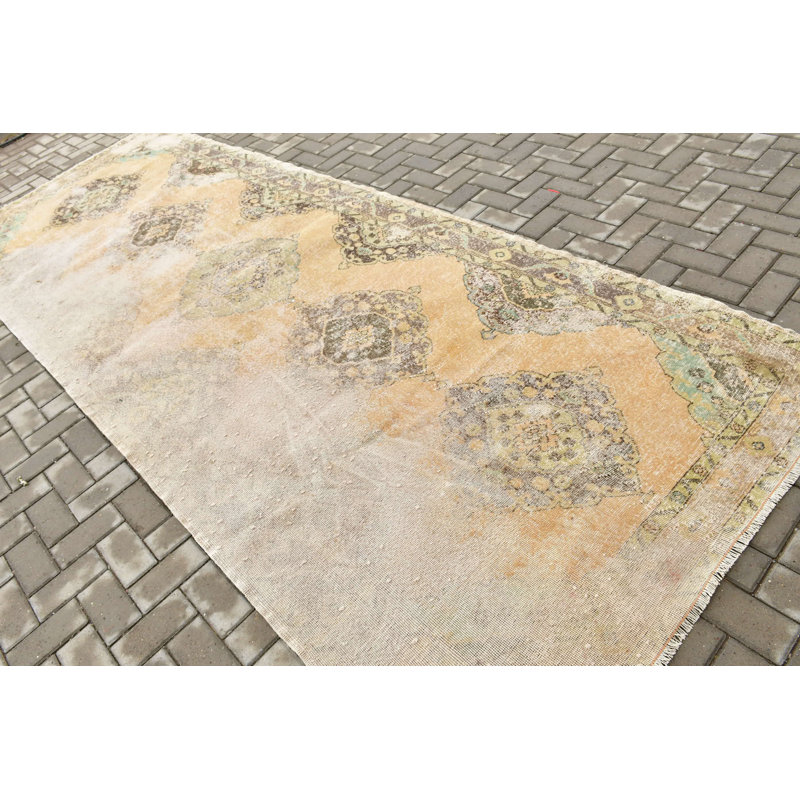 Long tapis de couloir turc exquis idéal pour rehausser l'apparence de votre couloir ou de votre salon avec son design classique