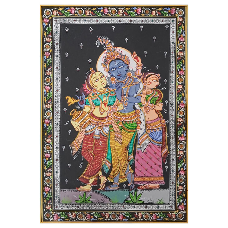 Leeladhar Shri Krishna | Couleurs de pierre naturelle | Par Surendra Nath Swain
