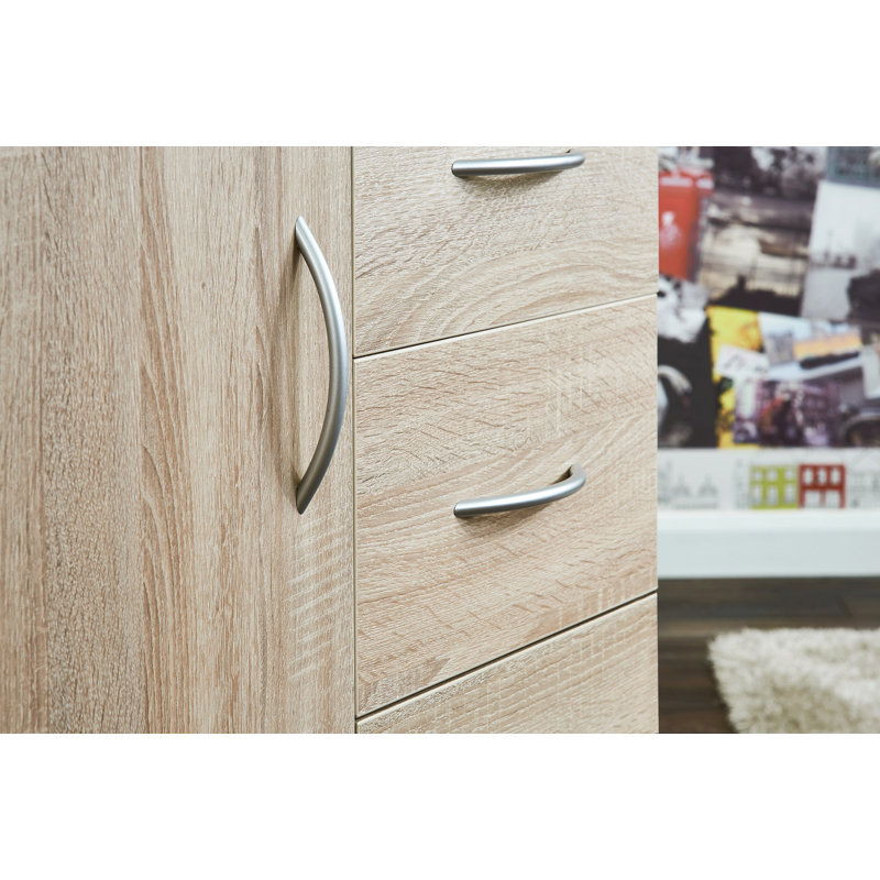 Crete 39.5cm W Manufactured Wood Bedside Table, Bardolino
