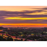 Warm And Burning Sunset In University Heights | San Diego, California Print by Brian Mc Clean