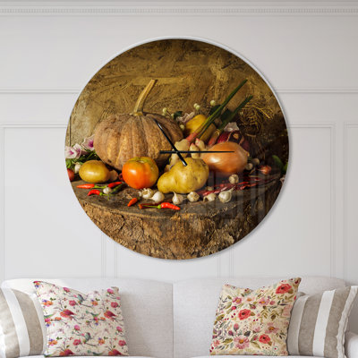 Vegetables and Fruits - Modern wall clock