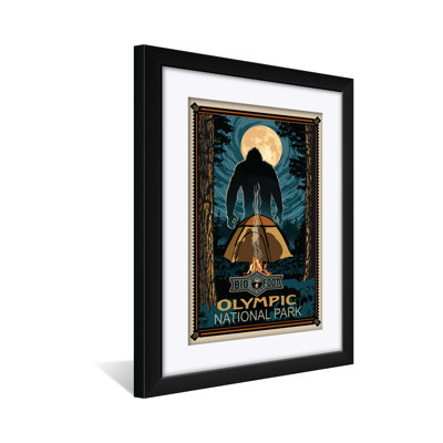 Olympic National Park Bigfoot Research Team Professionally Framed & Matted Art Print - by Paul A. Lanquist