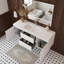 60" Modern Wall-Mounted Bathroom Storage Vanity Cabinet With Resin Top Basin And Soft Close Drawers(Pre-assembled)