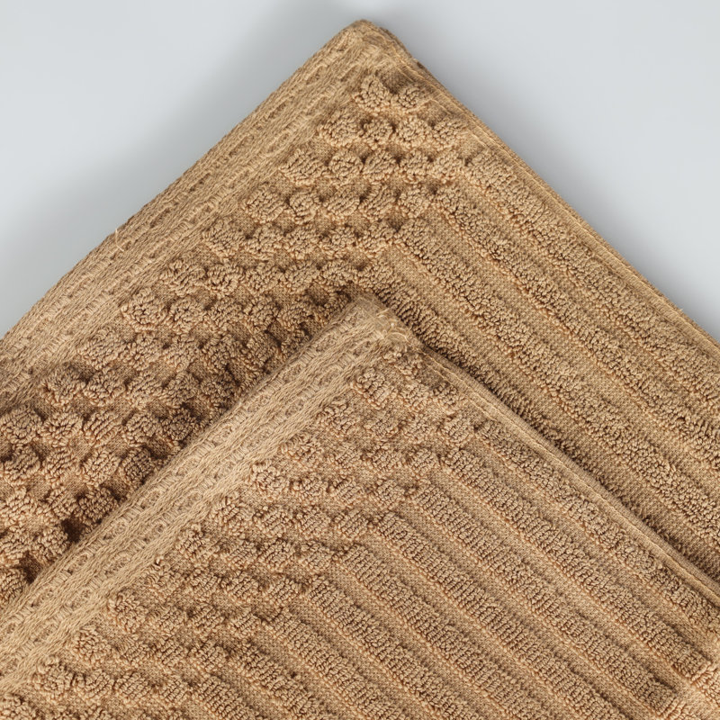 Ribbed Cotton Absorbent Heavyweight Bath Towel, Coffee