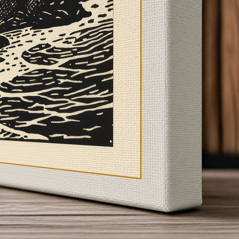 Lighthouse Beacon Coastal - Wrapped Canvas, Cream Border, 24x16 - 61.0 x 40.6 cm