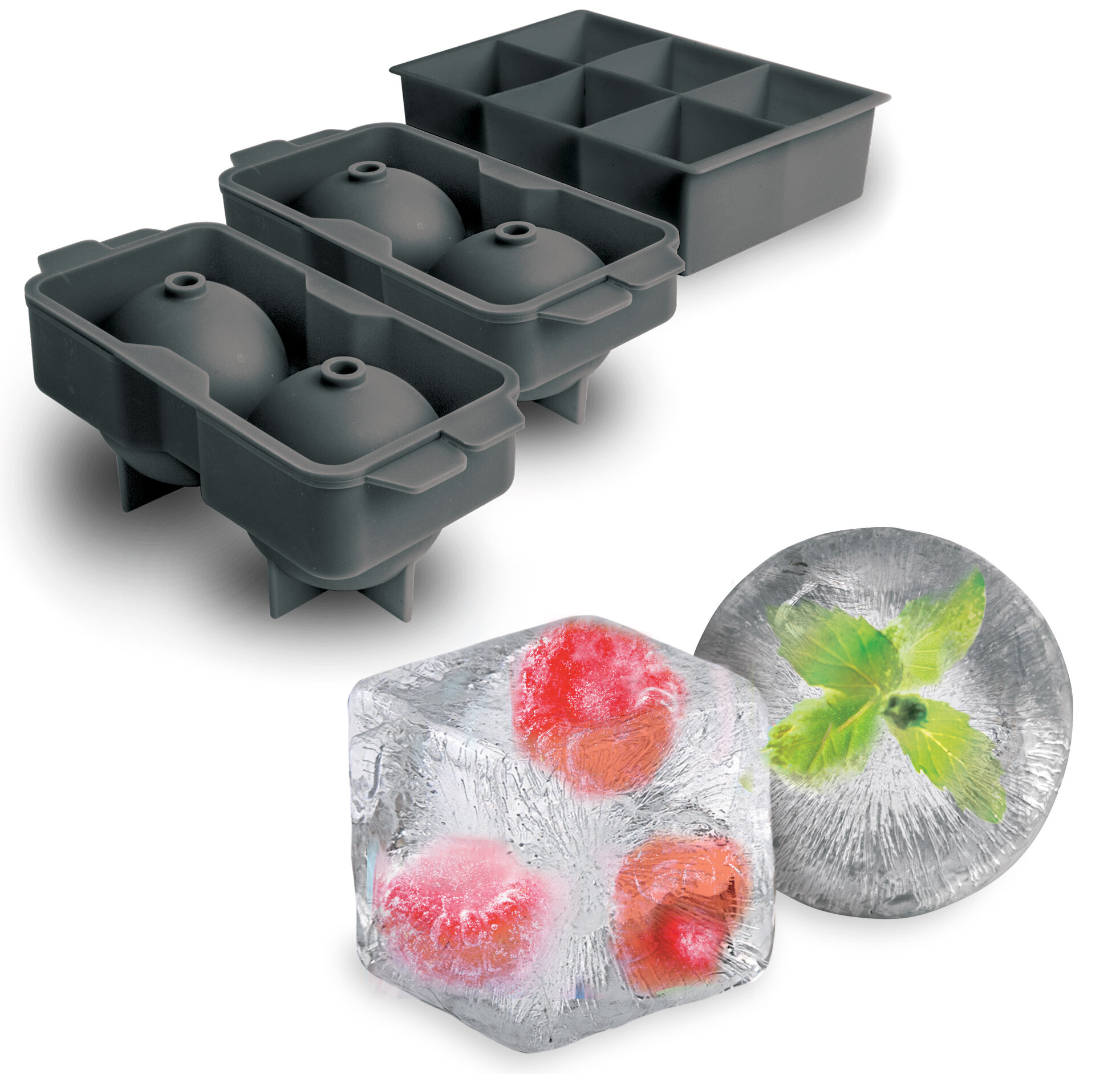 True Zoo U Ice Of A, Bpa Free Silicone Ice Cube Tray, Usa Ice Mold