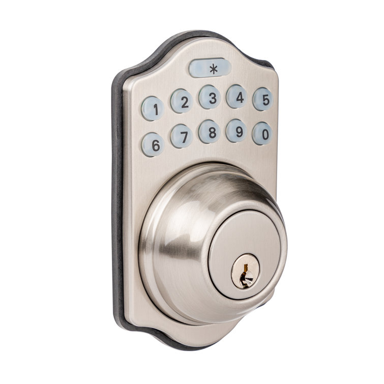 Pêne Dormant Intelligent Yale Z-Wave écran Tactile Sans Clé Nickel Satiné YRD156