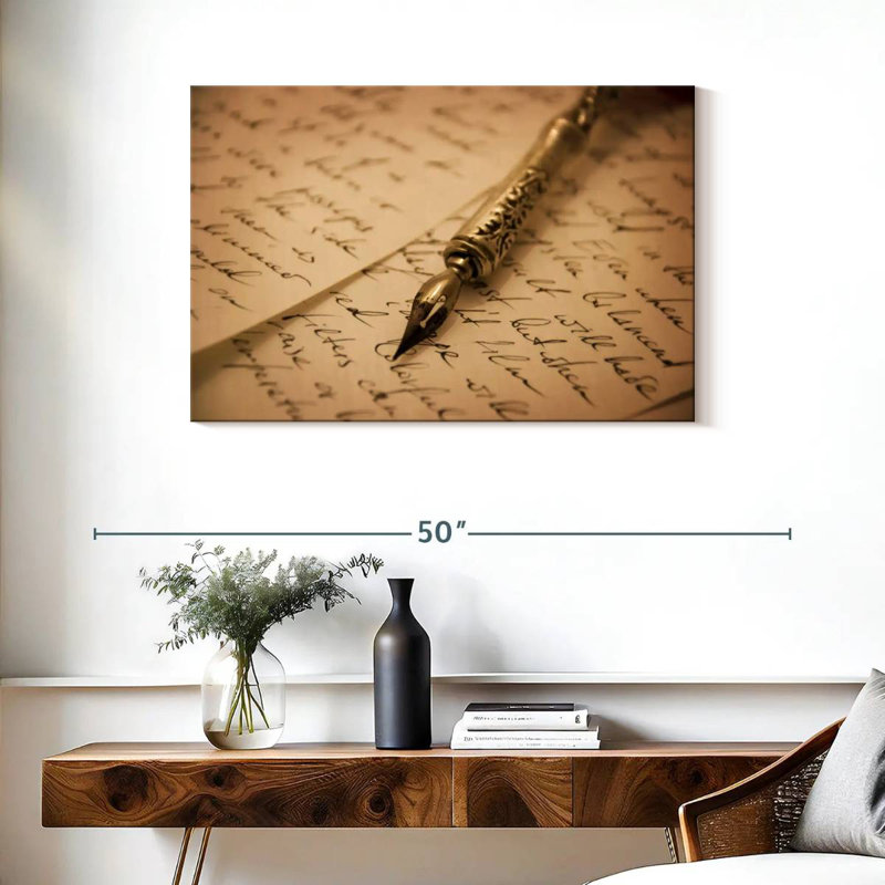 Senne Antique Letter Writing, 24" H x 36" W