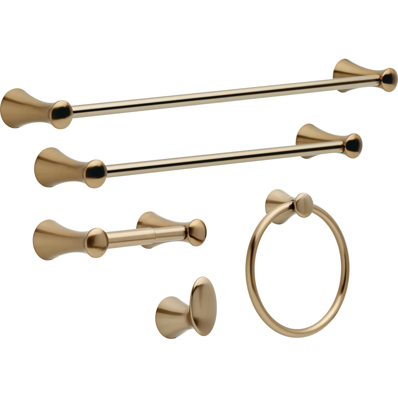 Lahara 24" Wall-Mounted Towel Bar, Brilliance Champagne Bronze, 24"