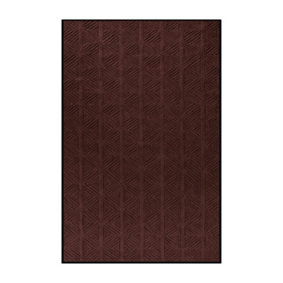 Machine Washable Trellis Black Area Rug