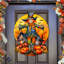 Décoration de porte d'Halloween épouvantail d'Halloween par G. Debrekht