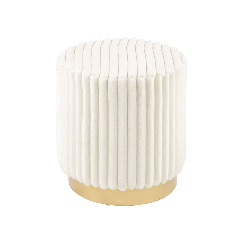 Tabouret contemporain l 16,4 po, beige, Beige