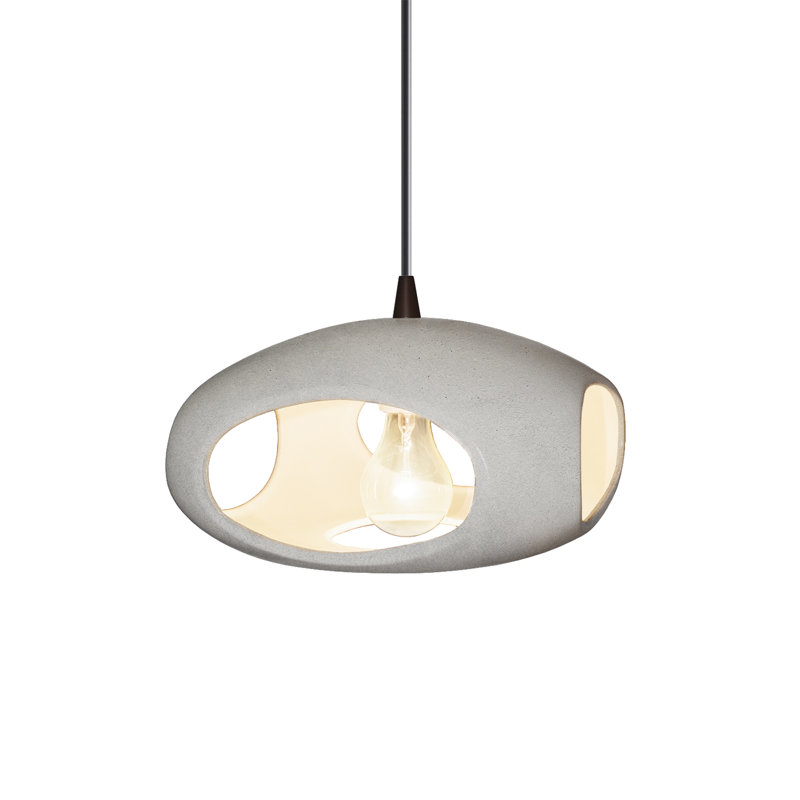 Logan 1 - Light Single Pendant, Dark Bronze, Concrete
