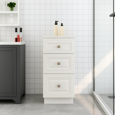 Armoire 12 po 3 tiroirs avec base de meuble-lavabo prête à assembler